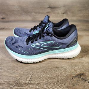 Brooks Glycerin 19 Womens 6 B Shoes Blue Running Walking Gym Comfort Athletic